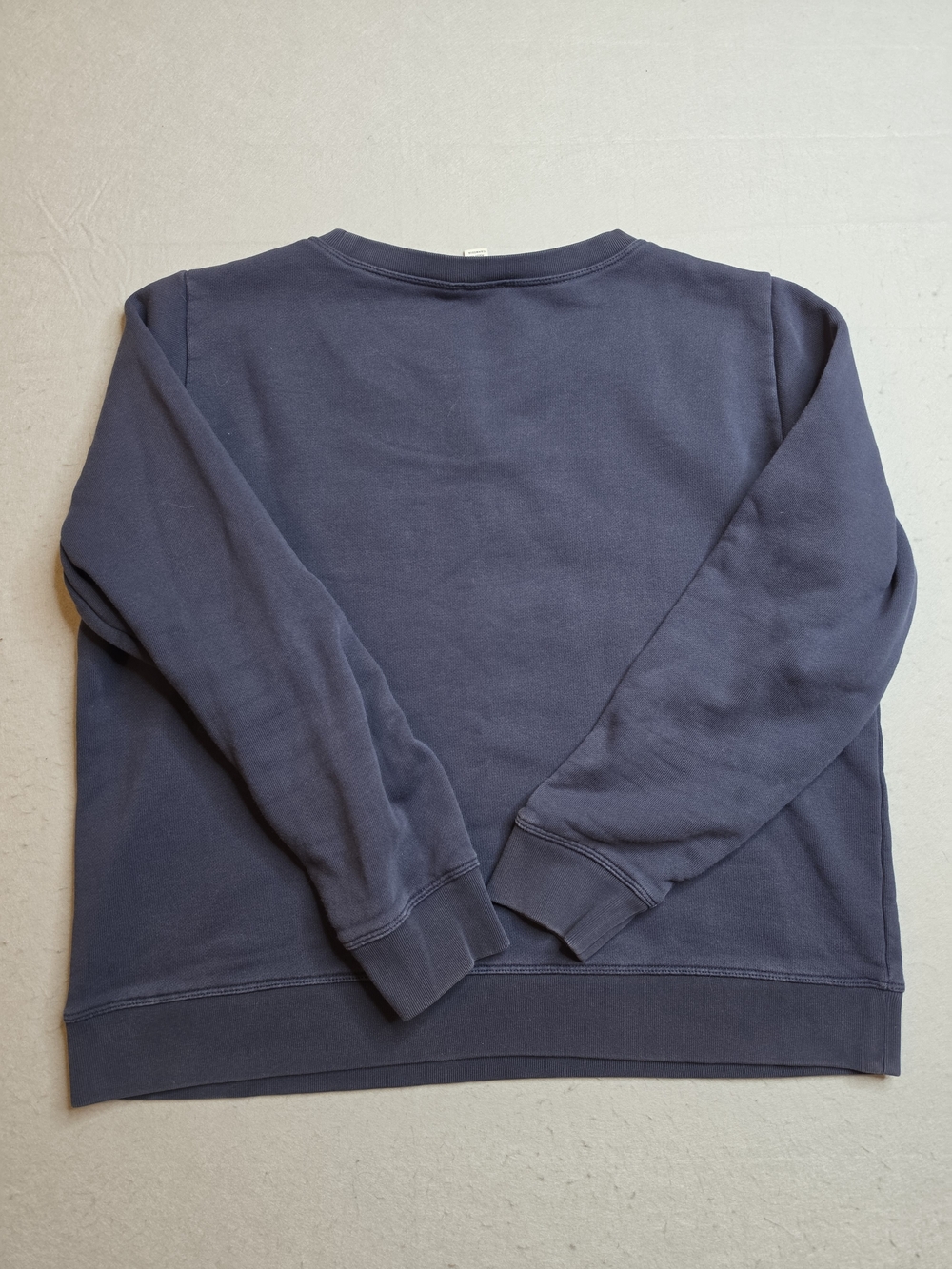 Womens J Crew 'LONG WEEKEND' Navy Graphic Sweatshirt Size Medium - Picture 7 of 7